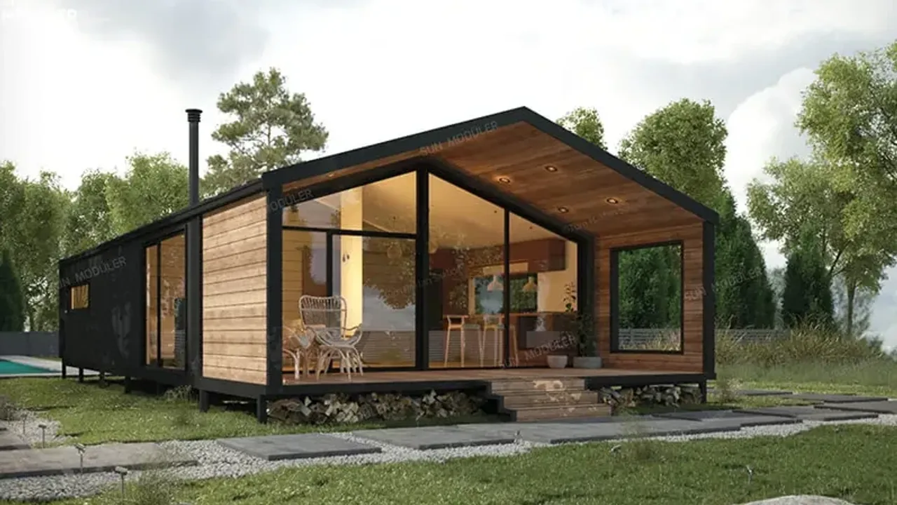 Tiny House — Projekt eines modernen kleinen Wohnhauses